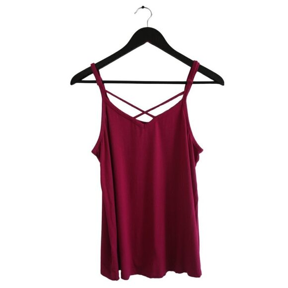 Torrid Super Soft Knits Pink Criss Cross Strappy Tank Top Pink Size 00X - Picture 1 of 5